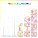 Balloon Column Stand Kit, Set of 2,6.7Feet Height Adjustable Balloon Tower Pillar with Reusable Metal Telescopic Design with base for Birthday arch, Wedding, Graduation Party Decoration Event