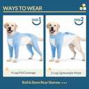 ROZKITCH Dog Cooling Sun Protection Suit, 2-in-1 Full Body & Front-Leg Dog UV Shirt with Adjustable Drawstring, Breathable Mesh Belly, Summer Dog Apparel for Small Blue M