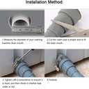 Elyfree 10ft Washing Machine Drain Hose, Universal Drain Hose Extension Kit for Washer, Dishwasher, Flexible Discharge Hose for LG/GE/Samsung, Fit up to 1-1/2 Inch Drain Outlets (10)
