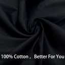 iMaylex Soft 100% Egyptian Cotton Zipper Pillow Case, Cozy and Lightweight Pillowcase, Easy Care, Black, Body, 20'' x 48''