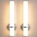 Brushed Nickel Bathroom Sconces Wall Lighting 18W LED Dimmable Vanity Light Fixture, 3000K Modern Wall Light Fixtures Indoor Wall Lamps for Bedroom Living Room Mirror Hallway Porch 18 inch (Hardwired (18in-2pcs))