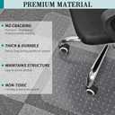 BesWin Office Chair Mat for Carpets, 30" x 48" Low Pile Carpet Protector Mat for Office Chair, Heavy Duty Computer Desk Floor Mat for Carpeted Floors, Easy Glide and Flat Without Curling