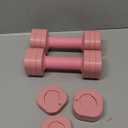 Adjustable Dumbbell Set of 2, 4 in 1 Free Weights Dumbbells Set for Women, Hand Weights for Women at Home, Each 2lb 3lb 4lb 5lb with TPU Soft Rubber Handle for Home Gym Exercise Training (Pink)