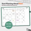 SUNEE 2026-2027 Weekly & Monthly Hardcover Planner 5.5" x 8.3" - 12 Month (July 2026 - June 2027), Small Academic Year Calendar Planner, Pocket, Notes, 100 GSM Paper, Deep Green