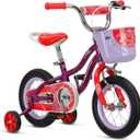 Schwinn Elm Bike, 12 Inch Bike for Kids Ages 2-4, SmartStart Ergonomic Design for Kids, Adjustable Seat Grows with your Child, Rear Coaster Brake and Front Caliper Brake, Training Bicycle (Purple)