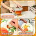 6 Pcs Leather Fall Pumpkin Round Placemats 13 Inch Washable Thanksgiving Pumpkin Place Mats Set of 6 Table Mats for Party Kitchen Dining Table Indoor Outdoor Decoration Gift