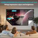 Outdoor Projector Screen with Stand - LEORFI 100 inch Black Backing Projection Screen - Upgraded Movie Screen 16:9 4K HD - Wrinkle-Free Lightweight Movie Screen with Carry Bag for Backyard Night