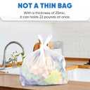 Plastic Bags, (11.5x 6.5" x 21)(200Pack) White Plastic Shopping Bags with Handles for Small Business Grocery T Shirt Bag Reusable and Disposable, in Bulk