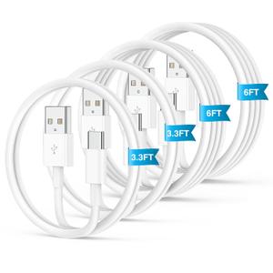 Car Carplay Cable for iPhone 16 15 Pro Max Plus,4Pack [2x3.3FT+2x6FT] Apple USB A to USB C Cable for iPhone 16 15 Pro Max Car Charger Cord Fast Charging Cable for iPad Pro 13/12.9/11/Air (White)