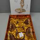 Venus Seashell Coupe Cocktail Glasses | Set of 4 | 8 oz Crystal Ribbed Champagne Saucers for Drinking P-Star and Espresso Martini, Margarita, Daiquiri, Cosmopolitan, Gimlet | Elegant Gift Glassware