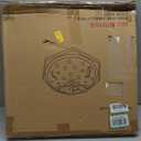 Sundale Outdoor Adjustable Umbrella Table, LED 23'' Portable Polygon Umbrella Tray for 1.5ft Patio Umbrella Pole, Black