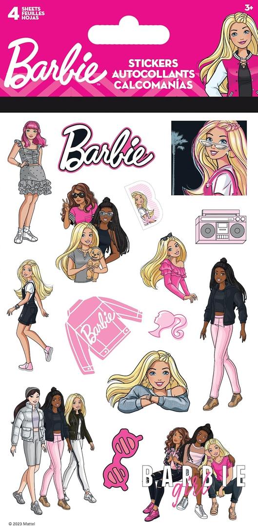 Barbie - Core - Standard 4 Sheet Stickers Standard Stickers - 4 Sheet
