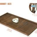 Gurfuy Extra Large Ottoman Table Tray - 40"x20" Rustic Long Rectangle Wooden Nature Serving Tray for Farmhouse Decorative Oversized Coffee Table Trays Living Room Kitchen Counter Breakfast Brown