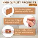 28Pcs Chair Leg Floor Protectors Rectangle for Hardwood Floors Silicone Caps Covers Felt Furniture Pads Clear Chair Sliders, Protect The Floor from Scratches(Fit:L 1.12"-1.5",W 0.75"-1")