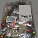 Xmas Wreaths for Front Door Decoration Christmas Party Art Decor Supplies Christmas Ball Pinecones Tree Wreath Hanging Red Green Outdoor Indoor Winter Holiday Orange