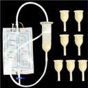 External Catheters Condom for Men, 7pcs External Urinary Catheter for Incontinence Male,Home Use, Self-Sealing, 1000ml Leg Bag & 2000ml Urine Bag, Leak-Proof Urine Drainage System 35MM