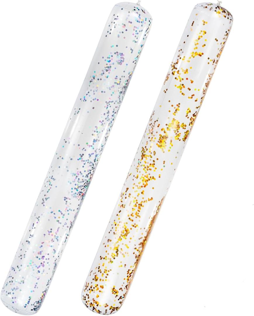 Inflatable Pool Noodles, 2 Pack Pool Noodles Jumbo, Large Swim Noodles for Swimming, Floating, Patry, Decoration