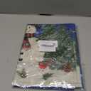 Artoid Mode Snowman Birds Trees Christmas Table Runner, Seasonal Blue Winter Holiday Kitchen Dining Table Decoration for Home Party Decor 13 x 60 Inch