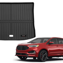 for 2015-2024 2025 Ford Edge Mats Cargo Trunk Mats and Rear Seat Backrest Mat All Weather TPE Rubber Protection Mat Edge Accessories (Cargo Liner+Backrest Mat)
