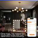 ILC G25 Globe Light Bulbs, App-Controlled Vanity Light Bulbs with Bluetooth Mesh, Color Changing, 1600 Million Colors, 6W, 60W Equivatlent, 600LM, CCT: 2700K-6000K, CRI>95+, E26 Base (6 Pack)