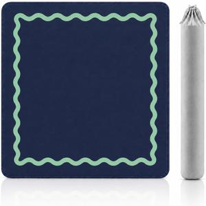 American Mahjong Mat, 31.5'' Non Slip Game Mat for Quieter Play(Deep Navy)