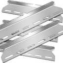 5 PC Heat Shield Tent Plate 17 5/16" Grill Replacement Parts for Charmglow 720-0234, BBQ Repair Kits for Nexgrill 720-0033 720-0234 720-0289 Gas Grill Models, Stainless Steel BBQ Burner Cover