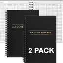 2 Pack Expense Tracker Ledger Book- Finance Book for Home Budget Tracking, Business Bookkeeping -Home Budget notebook, Finance Planner- Expense Ledger for Small Business Bookkeeping (100 Pages 2 Pack)