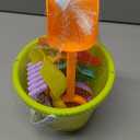 ORFOFE Sand with Bright Colors Plastic Beach Buckets and Shovels for Outdoor Summer Fun for Boys and Playing in Sand Park Backyard and Beach Activities Random Color