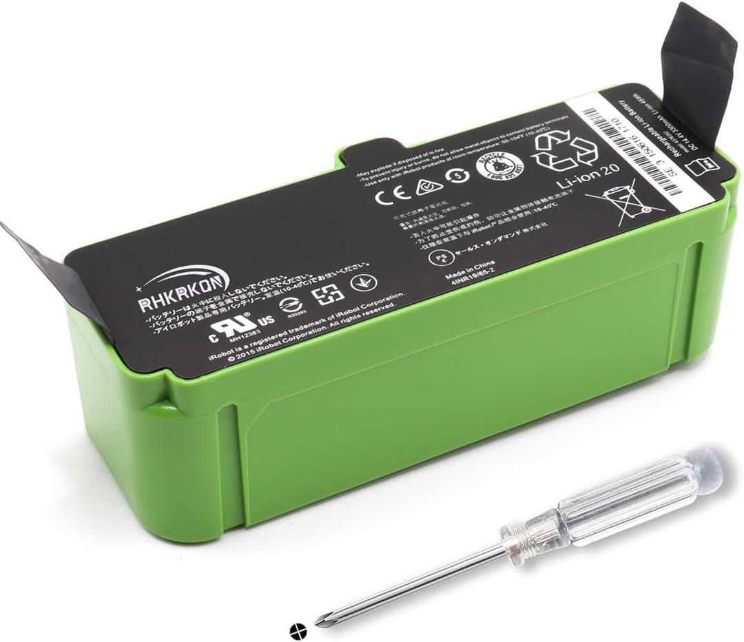 1800LI Battery Replacement for iRobot Roomba 500 600 700 800 900 Series Compatible with Roomba 960 965 966 805 850 860 890 891 895 695 690 685 680 677 675 671 670 665 652 640 4376392 48Wh