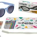 ROSHAMBO Unbreakable Baby Sunglasses - Italian Made Polarized with Strap - BPA Free Boys Girls - Round Shades