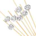 100 Pack Cocktail Picks cute red Cake Decorations Bamboo Cocktail Sticks Decorative Food Desserts Cupcake Toppers for Party Birthday Decoration