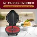 Elite Gourmet EOM205 Non-Stick Omelet Frittata Snack Pocket Maker for 2 Individual 6.5" Omelets, Stainless Steel and Black