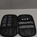 Electronic Organizer Travel Case, All-in-One Portable Cable Organizer Bag for Storage, Cord Organizer Tech Accessories for Cables, Chargers, Power Bank, Flash Drive, SD Card (Black)