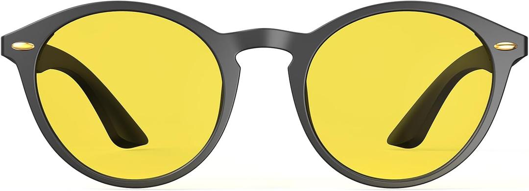 Bloomoak Orange Blue Light Reading Glasses,Yellow Computer Readers with Magnification,Relieve Eye Strain &Improve Sleep (Yellow Lens - Daytime Protection)