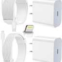 iPhone Charger Fast Charging 2 Pack Type C Wall Charger Block with 2 Pack [6FT&10FT] Long USB C to Lightning Cable for iPhone 14/13/12/12 Pro Max/11/Xs Max/XR/X,AirPods Pro