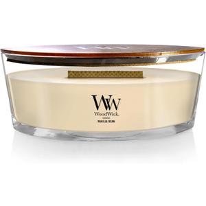 WoodWick Vanilla Bean Holiday Candle Gifts for Women and Men, 16 oz Ellipse Candle with Crackling Wick