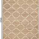 Hand Woven Jute Rug 5'x8' Area Rug - Rectangular Handcrafted Premium Geometric Design, Indoor Reversible Natural Fiber Rugs - Rustic Farmhouse Carpet for Living Room, Hallway, Bedroom - Natural
