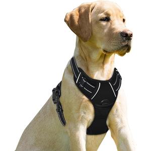 BARKBAY No Pull Dog Harness Front Clip Heavy Duty Reflective Easy Control Handle for Large Dog Walking(Black,XS) (X-Small(Chest:15.5-19.5))