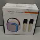 Mini Karaoke Machine KTV Machine for Kids Mini Karaoke Machine with 2 Wireless Microphones,Karaoke Machine for Kids High Sound Quality Kids Karaoke Machine with Easy Connectivity (Pink - 2 Mics)