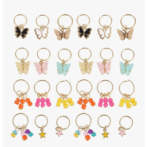 Summer Butterfly Hair Jewelry for Braids Gold Braid Hair Clips Dreadlock Braid Charms Accessories Hair Rings Jewelry Hair Accessory for Women