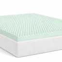 Greaton, 3-Inch Convoluted High Density Foam Mattress Topper, CertiPUR-US Certified for Superior Comfort and Support, Full, Green
