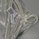 5 Pack Pearl Beaded Clothes Hangers Clothing Hanger with Ribbon Bowknot Elegant Bridesmaid Hangers Closet Coat Storage Organizer for Women Bride Wedding (White)