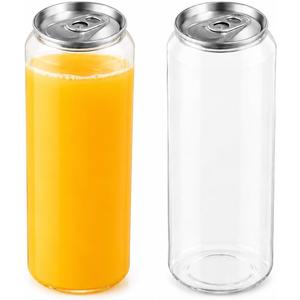 16.9 Oz 500 ml Disposable Juice Bottles 100 Pack Sealable Can Cups, 11 oz