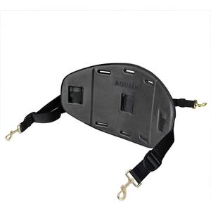 Kayak Seat Back, Sit On Top Kayak Backrest, Adjustable Cushioned Kayaking Support Back Pad Band (Dark Black)