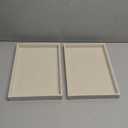 2pcs/Set Velvet Jewelry Tray, Grids Large Storage Tray for Bracelet Bangle Beads Display, Jewellery Organizer Box Tray for Home Drawer or Shop Store Selling Show (Beige Velvet)