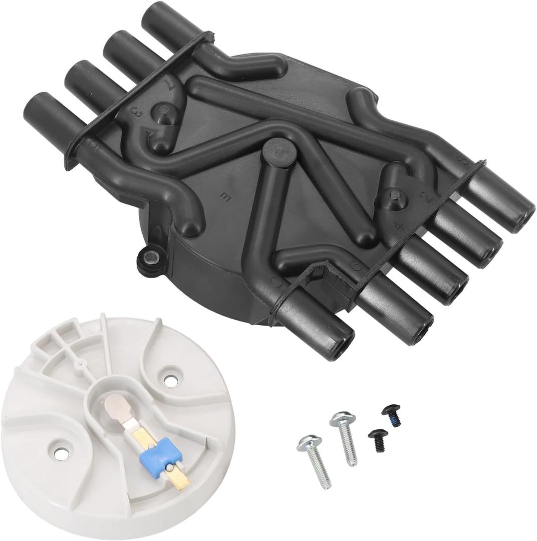V8 Distributor Cap and Rotor kit for Mercruiser and Volvo Penta 5.0, 5.7, 6.2 Engines, 350 MAG MPI 5.0 5.7 GXI GI - 898253T29, 8M0060495, 3858975, 3858977, 18-5247, 8M0061335