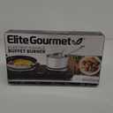 Elite Gourmet EDB-302BF Countertop Double Cast Iron Burner, 1500 Watts Electric Hot Plate, Temperature Controls, Power Indicator Lights, Easy to Clean, Black