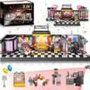 Security Room Building Block Toy for Boys Age 12+, Security Room Building Set Game Toys Merch Suitable for Halloween Birthday Gift, 1388Pcs (Grey)