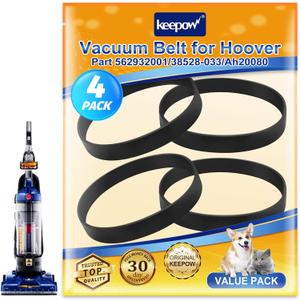 KEEPOW 562932001 Vacuum Belt for Hoover Windtunnel Vacuum Cleaner, Replace Part 562932001/38528-033/38528-058/AH20080, fits for UH70100, UH70105, UH70106, UH70107, UH70110, UH70115, UH72011