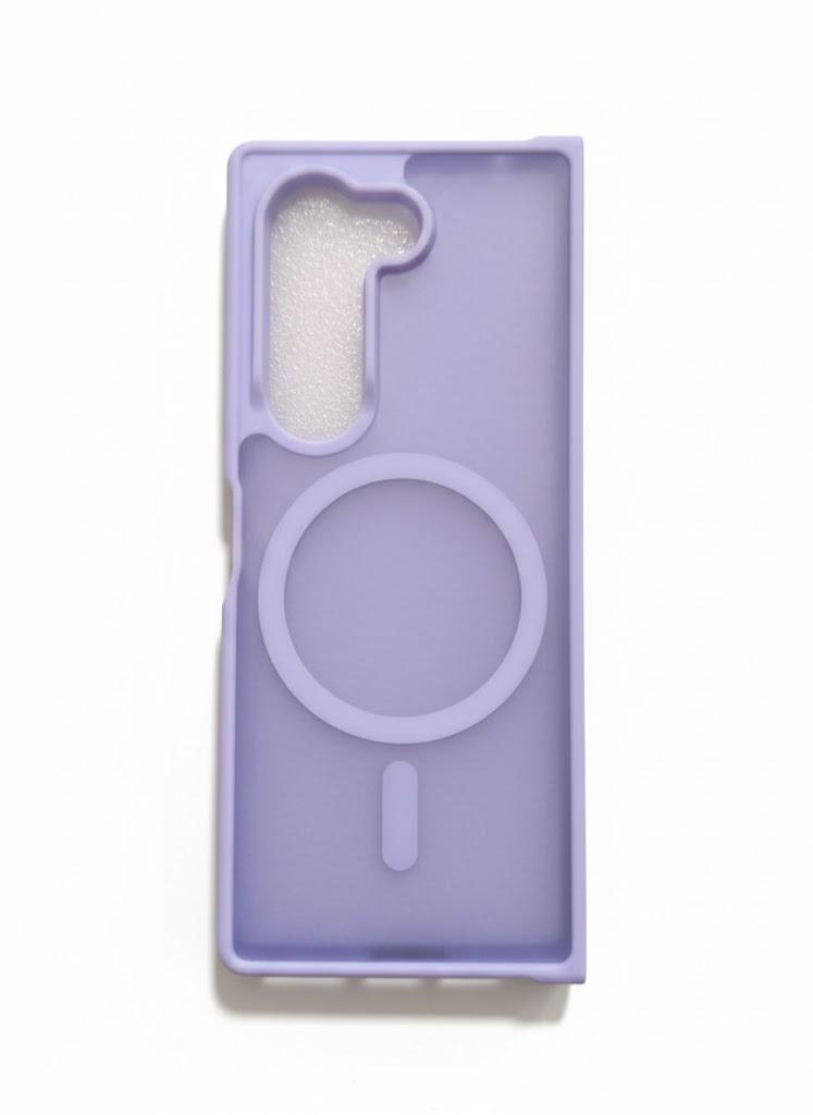 Samsung S24 Case | Magnetic Matte Design | Shockproof Slim Fit | Ring Camera Protection | MagSafe Compatible | Premium Crystal Hard Samsung S24 Cover Lavender Purple